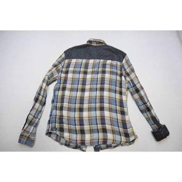 Silver Jeans Western Pearl Snaps Shirt Button Up Long Sleeve Mens Size Large - Picture 11 of 11